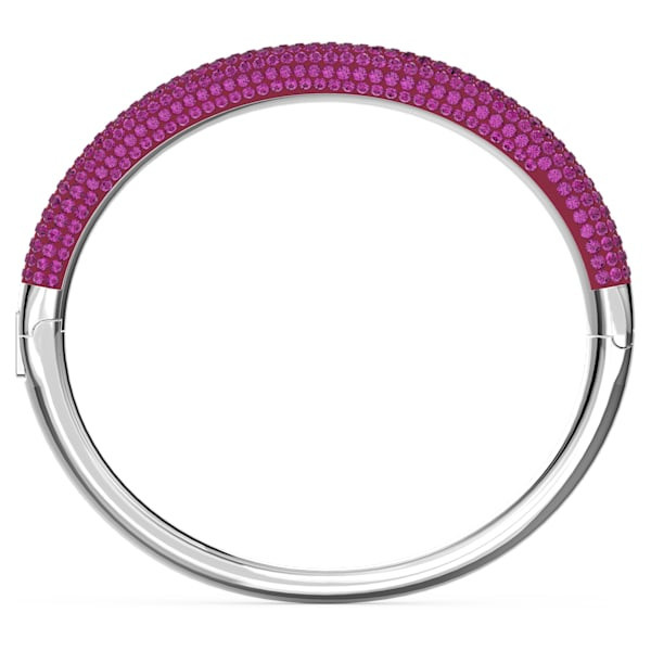 Tigris bangle, Pink, Rhodium plated